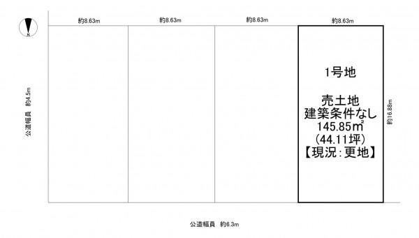 一宮市奥町、土地の間取り画像です