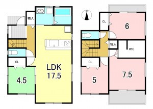 一宮市今伊勢町宮後、新築一戸建ての間取り画像です