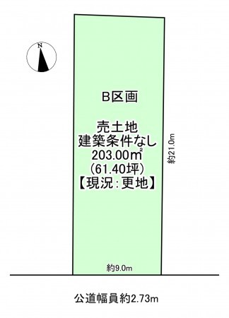 一宮市大赤見、土地の間取り画像です