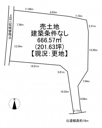 一宮市木曽川町黒田、土地の間取り画像です