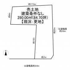 一宮市瀬部、土地の間取り画像です