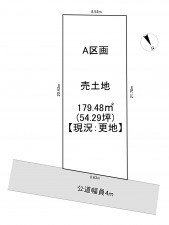 一宮市北方町北方、土地の間取り画像です