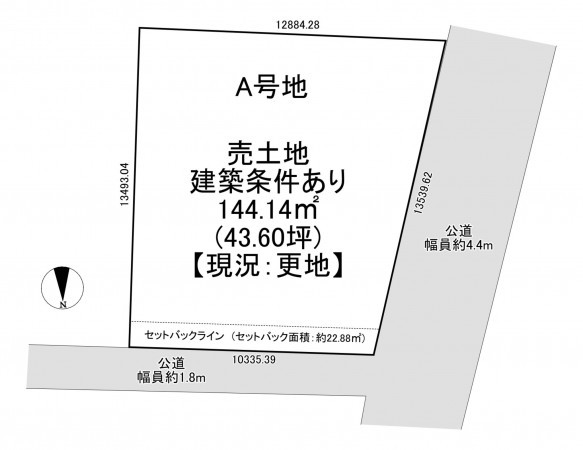 一宮市大和町妙興寺、土地の間取り画像です