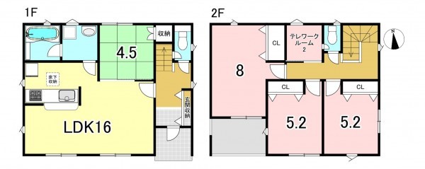 一宮市北神明町、新築一戸建ての間取り画像です