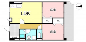 一宮市今伊勢町宮後、マンションの間取り画像です