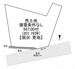 一宮市丹陽町重吉、土地の間取り画像です