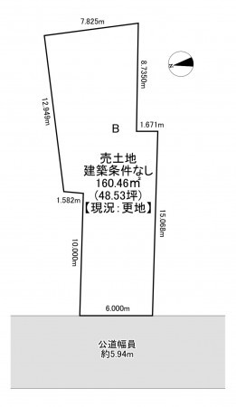 一宮市西萩原、土地の間取り画像です