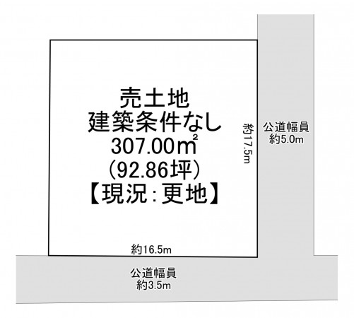 一宮市浅野、土地の間取り画像です