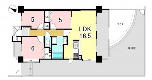 一宮市今伊勢町宮後、マンションの間取り画像です