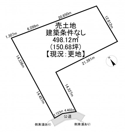 一宮市木曽川町里小牧、土地の間取り画像です