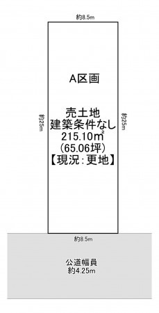 一宮市北丹町、土地の間取り画像です