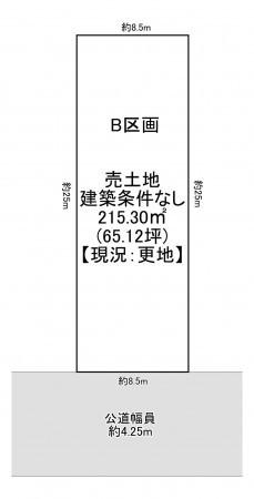 一宮市北丹町、土地の間取り画像です