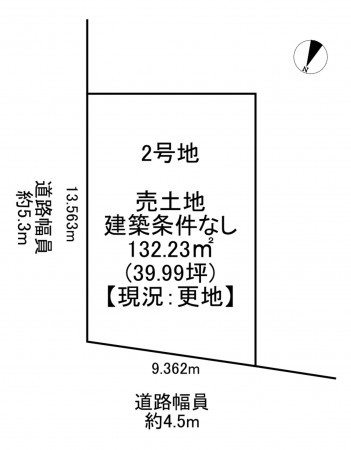 一宮市大和町妙興寺、土地の間取り画像です