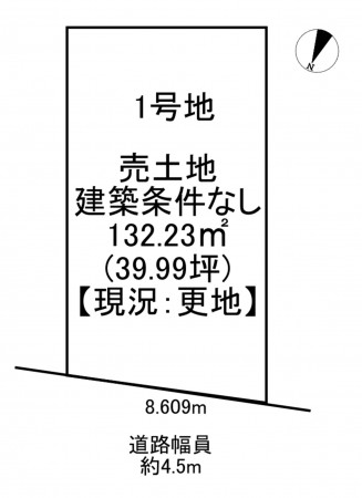一宮市大和町妙興寺、土地の間取り画像です