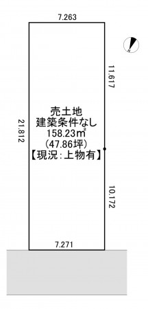 一宮市赤見、土地の間取り画像です