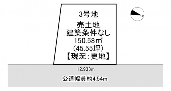 一宮市和光、土地の間取り画像です