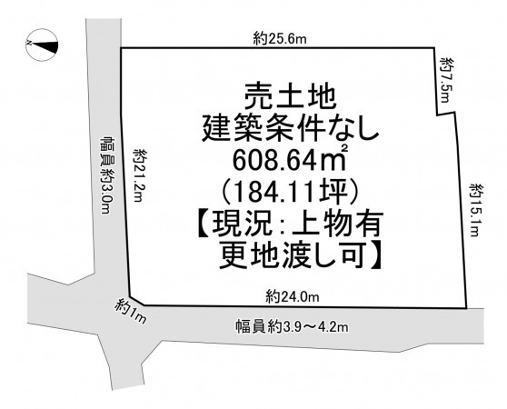 一宮市南小渕、土地の間取り画像です