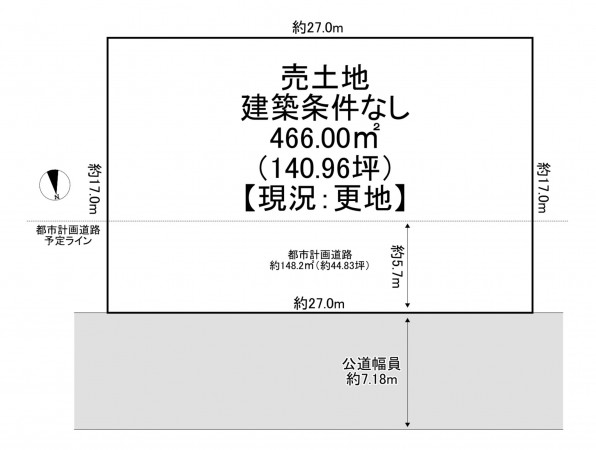一宮市開明、土地の間取り画像です