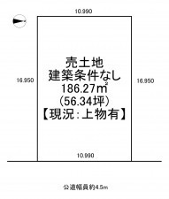一宮市三ツ井、土地の間取り画像です