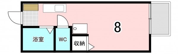 一宮市神山、収益物件/アパートの間取り画像です