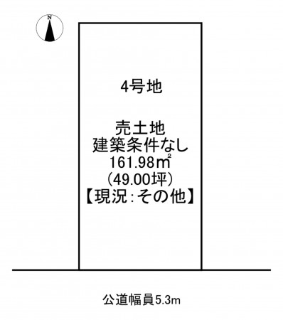 一宮市三条、土地の間取り画像です
