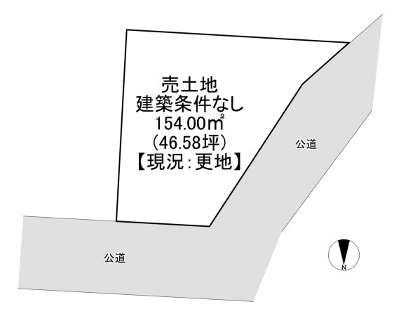一宮市木曽川町内割田、土地の間取り画像です