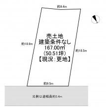 一宮市木曽川町玉ノ井、土地の間取り画像です