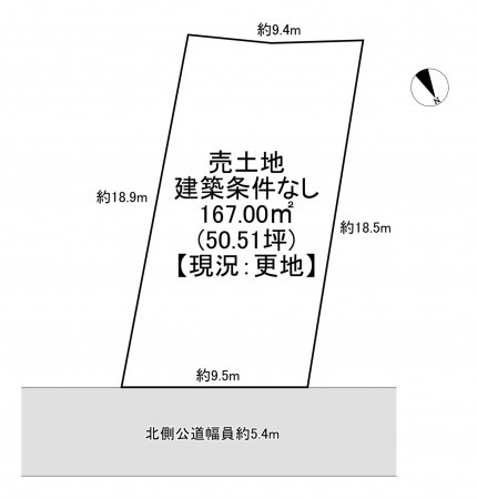 一宮市木曽川町玉ノ井、土地の間取り画像です