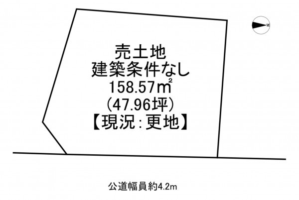 一宮市今伊勢町馬寄、土地の間取り画像です