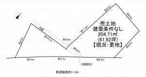 一宮市瀬部、土地の間取り画像です