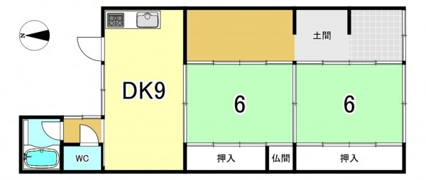 一宮市起、中古一戸建ての間取り画像です