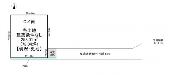 一宮市小信中島、土地の間取り画像です