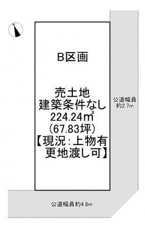 一宮市北方町北方、土地の間取り画像です