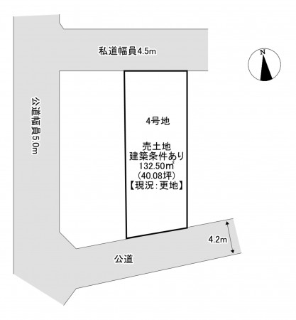 一宮市今伊勢町馬寄、土地の間取り画像です