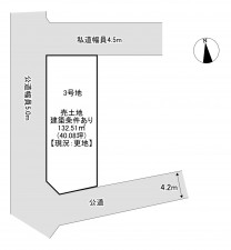 一宮市今伊勢町馬寄、土地の間取り画像です