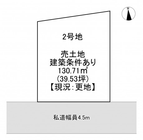 一宮市今伊勢町馬寄、土地の間取り画像です