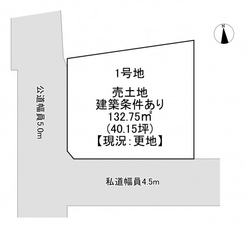 一宮市今伊勢町馬寄、土地の間取り画像です