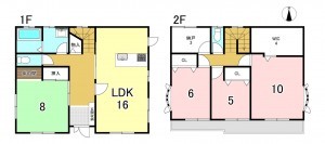 一宮市佐千原、中古一戸建ての間取り画像です
