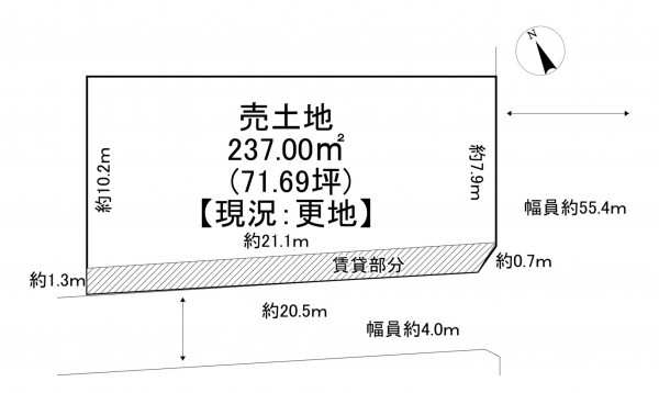 一宮市大和町苅安賀、土地の間取り画像です