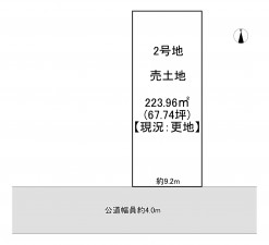 一宮市日光町、土地の間取り画像です
