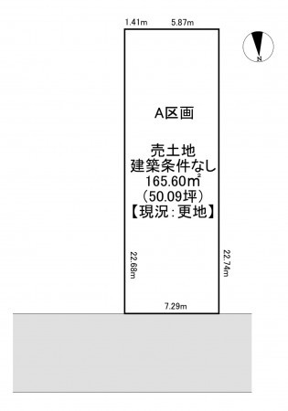 一宮市観音寺、土地の間取り画像です