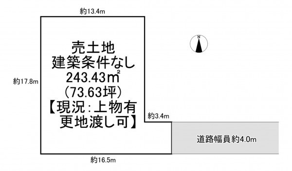 一宮市開明、土地の間取り画像です