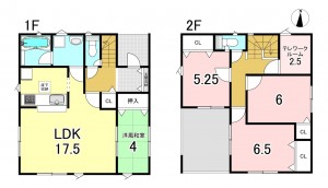 一宮市祐久、新築一戸建ての間取り画像です