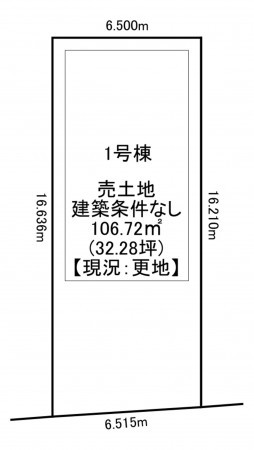 一宮市多加木、土地の間取り画像です