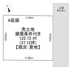 一宮市新生、土地の間取り画像です