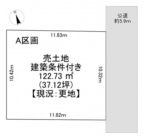 一宮市新生、土地の間取り画像です
