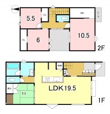 一宮市花池、新築一戸建ての間取り画像です