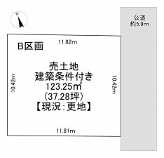 一宮市新生、土地の間取り画像です