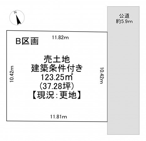一宮市新生、土地の間取り画像です