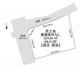 一宮市大和町北高井、土地の間取り画像です